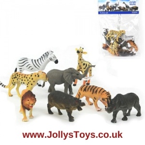 Pack of 8 Safari Animal Figures